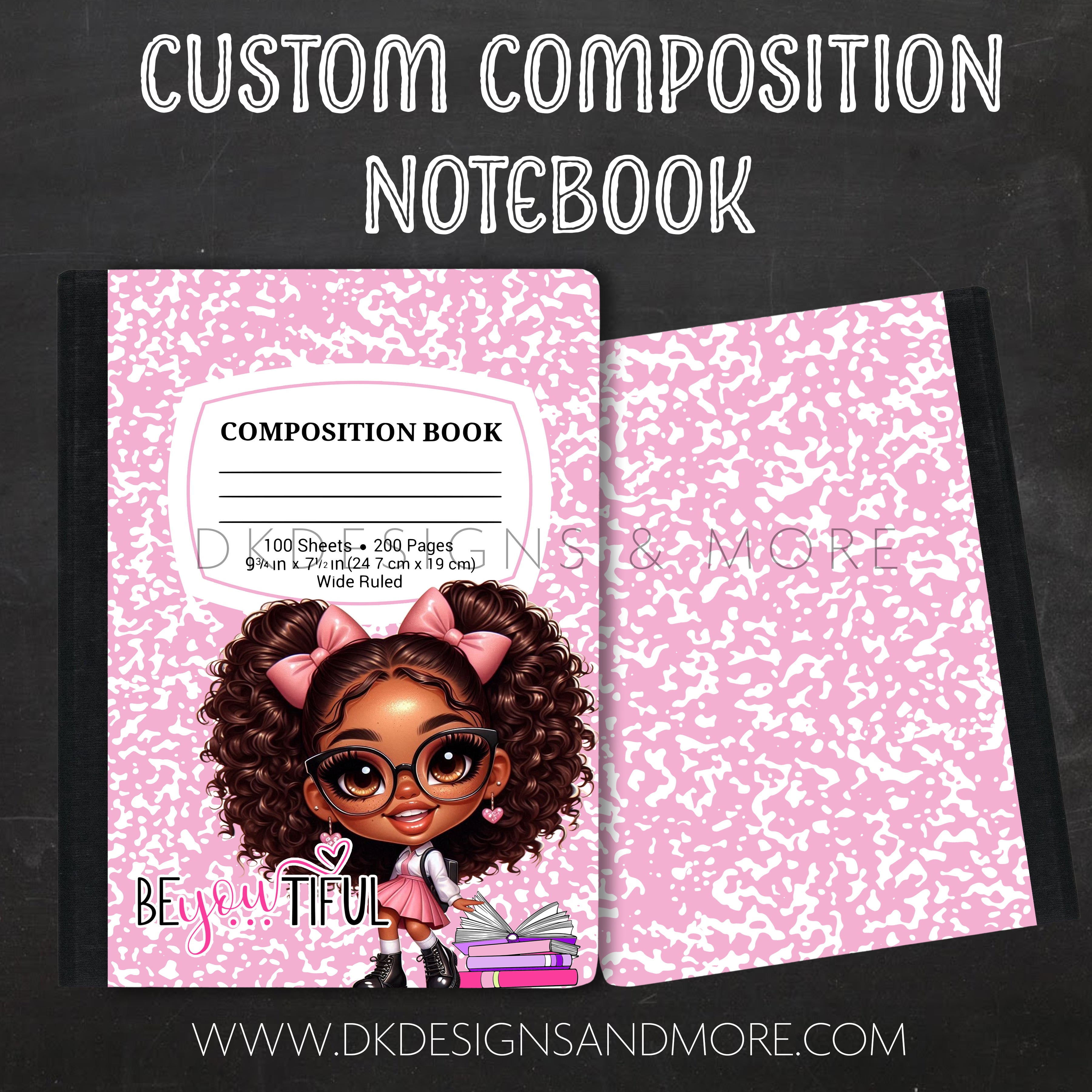 Kiddie Composition Notebook (Select Your Kiddie Character 1-15)