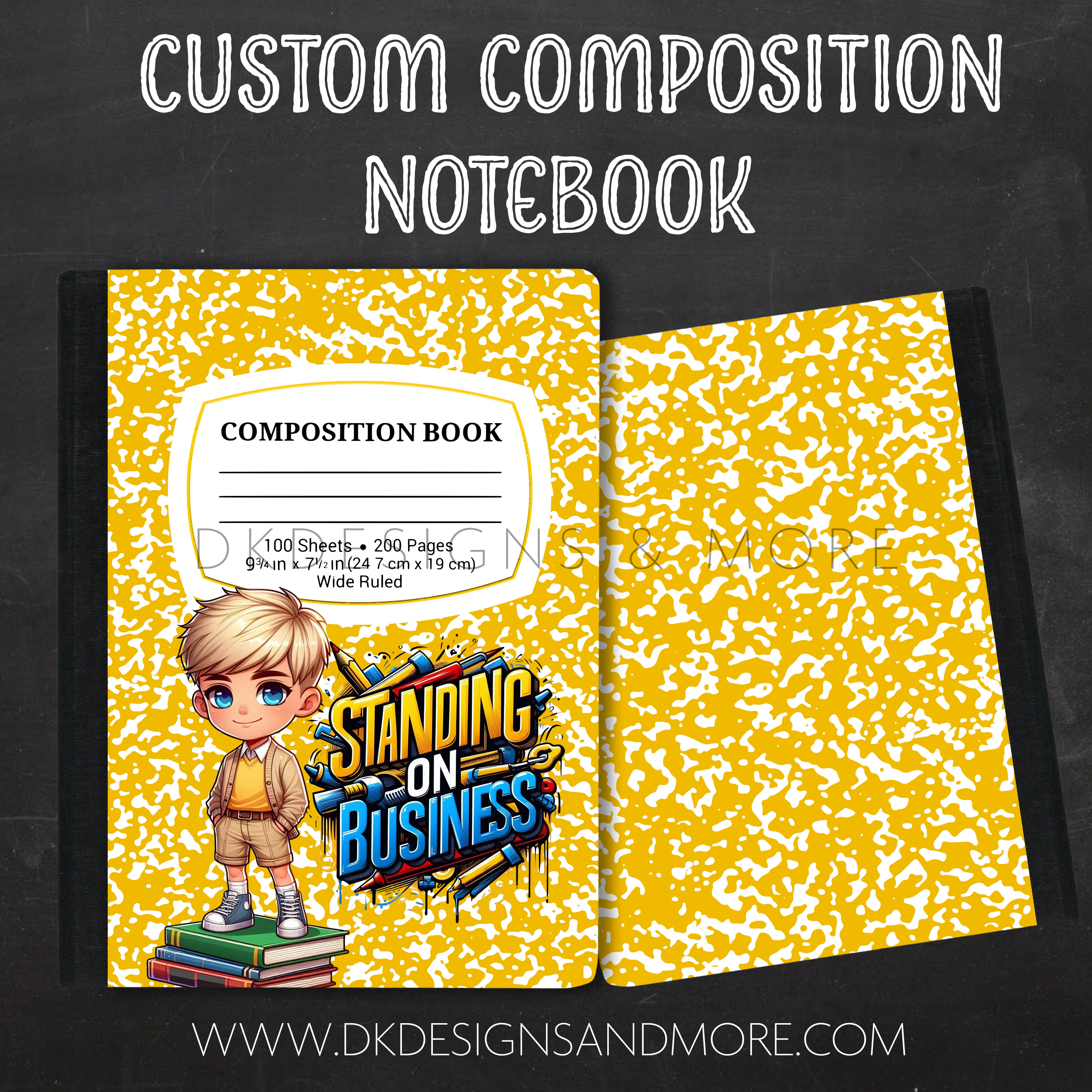 Kiddie Composition Notebook (Select Your Kiddie Character 1-15)