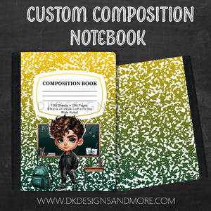 Kiddie Composition Notebook (Select Your Kiddie Character 1-15)