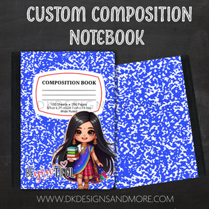 Kiddie Composition Notebook (Select Your Kiddie Character 1-15)