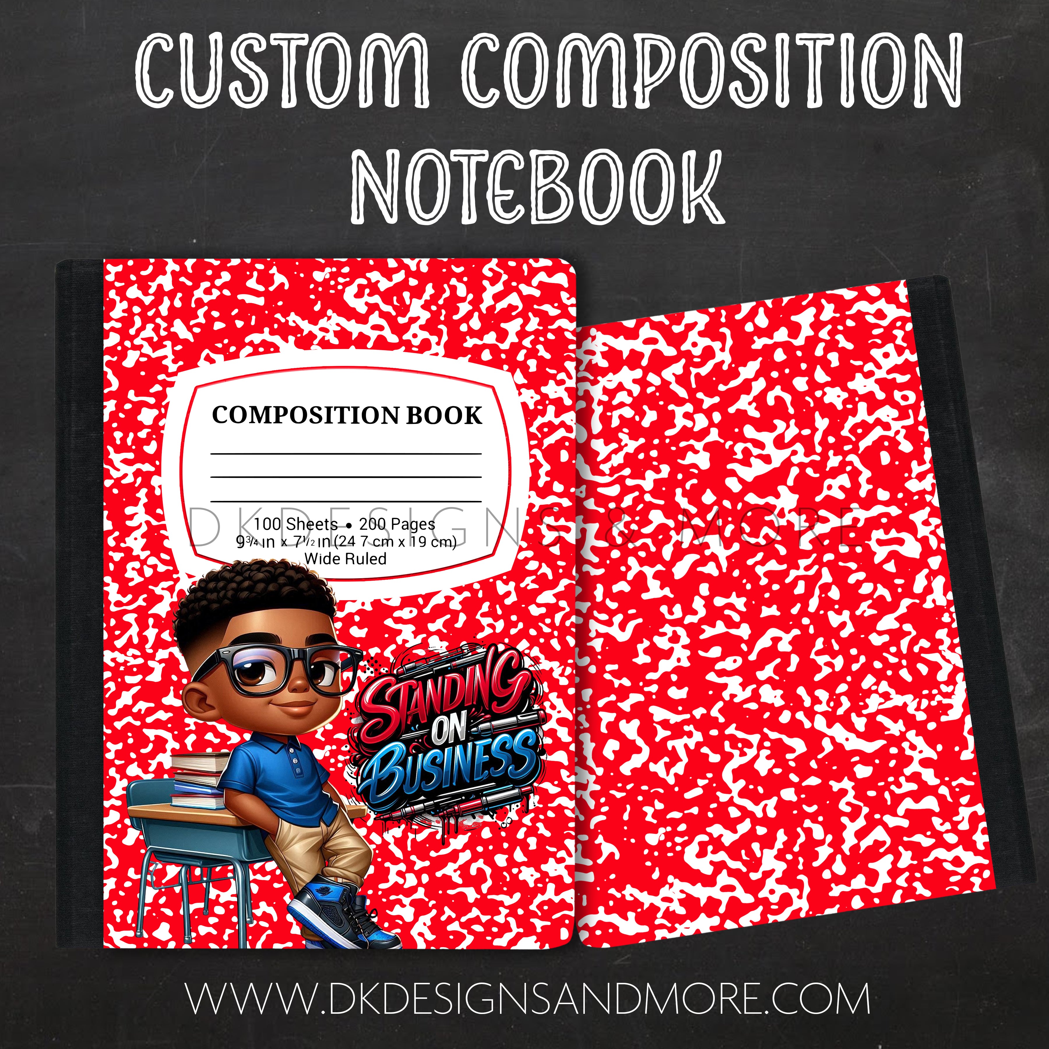 Kiddie Composition Notebook (Select Your Kiddie Character 1-15)