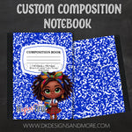 Load image into Gallery viewer, Kiddie Composition Notebook (Select Your Kiddie Character 1-15)
